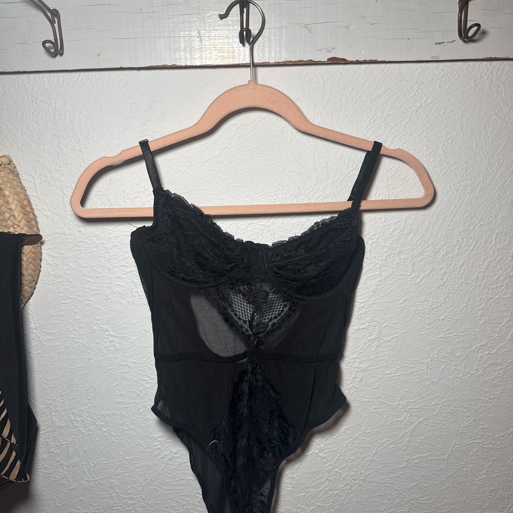 Black Lace Bodysuit Forever21